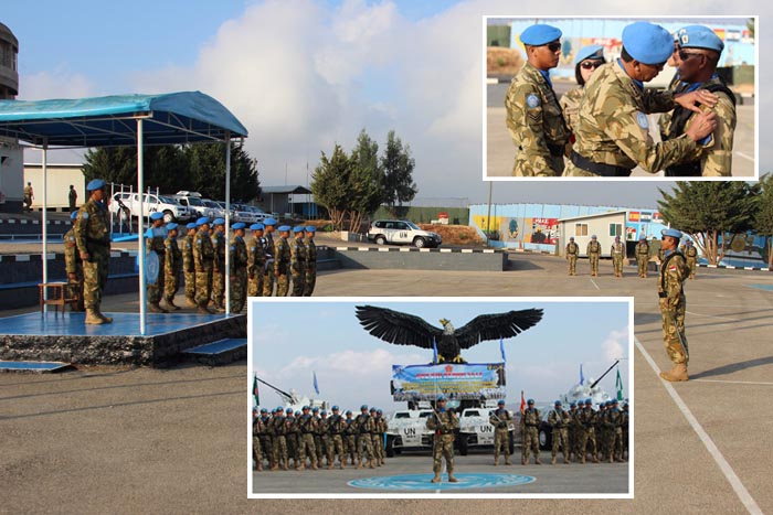 Kontingen Garuda Peringati HUT TNI ke-70 di Lebanon